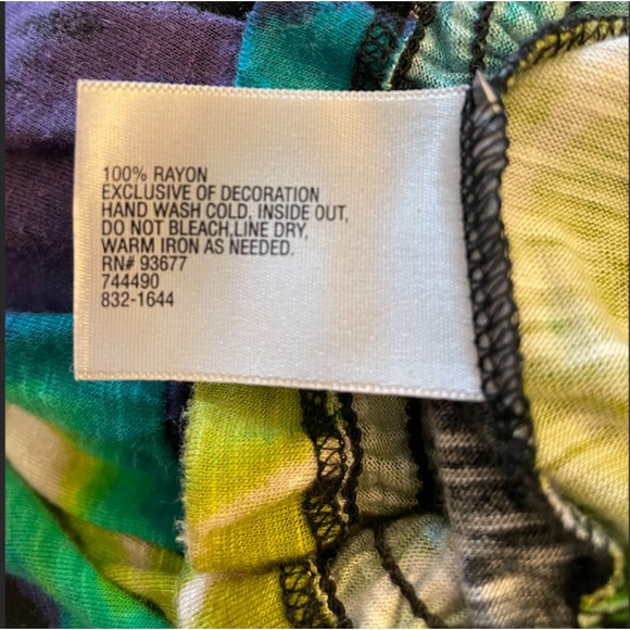 Worthington Multicolor Cold Shoulder Top Sz M - Picture 6 of 6